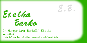 etelka barko business card